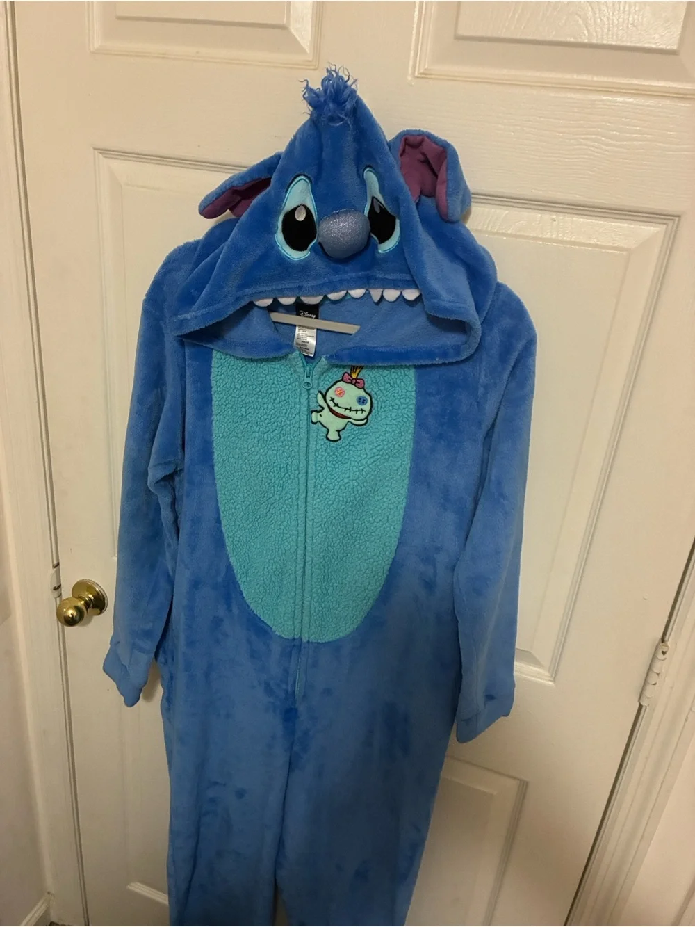 Disney Lilo and Stitch Adult Unisex Stitch Costume Fleece One Piece Pajama - Picture 6 of 6